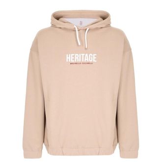 Brunello Cucinelli Crete Hooded Sweatshirt With Logo, Size X-Large