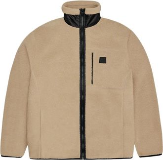 Rains Yermo Fleece Jacket - Heren - Zomerjassen - Beige - M - Polyester - Jassen