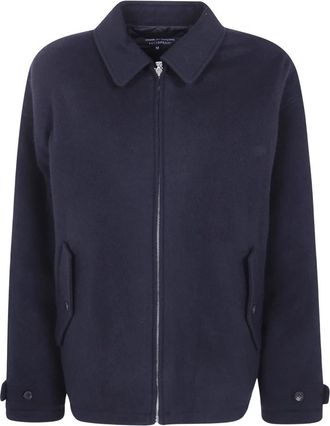 Comme Des Gar&ccedil;ons Omkeerbare Gewatteerde Wol Caban - Heren - Winterjassen - Blauw - L - Wol - Jassen