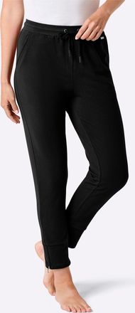 Feel Good Jerseyhose FEEL GOOD, Damen, Gr. 36/38, Normalgr&ouml;ssen, schwarz, 50% Baumwolle, 50% Polyester, unifarben, Hosen Jerseyhose