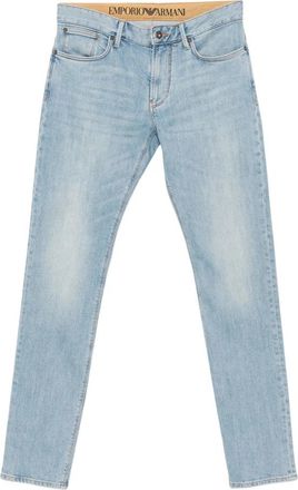 Emporio Armani Cotton Elastan Broek - Heren - Slim Fit Jeans - Blauw - 3XS - Katoen - Jeans