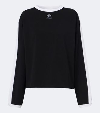 Versace Medusa cotton-blend jersey sweatshirt