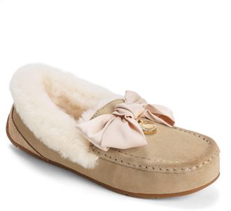 Dearfoams Fireside by Dearfoams Womens Mel Dream Bow Moccasin Slippers