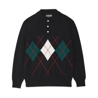 Baracuta Truien & Vesten, Heren, Veelkleurig, M, Wol, Argyle Polo Neck