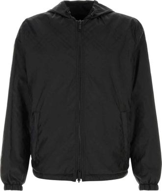 Burberry Gedrukte Nylon Omkeerbare Jas - Heren - Zomerjassen - Zwart - S - Nylon - Jassen