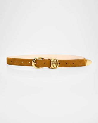 D&eacute;hanche Hollyhock Suede Belt