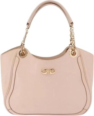 Ferragamo Pre-owned Shoulder Bags, female, Pink, Size: ONE SIZE Pre-owned Leather Shoulder Bag
