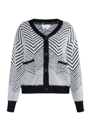 Usha Vest Dames zwart wit