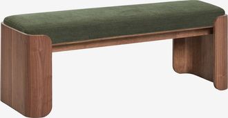 Sklum Banco En Madera De Caucho Y Chapa Lofren Sklum &x2194&xfe0e 120 Cm