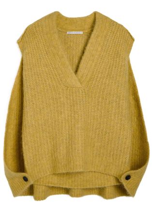 Maria McManus Cape-effect Alpaca-blend top - Orange - S (UK8-10 / S)