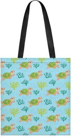 Generic Sea Turtle Tote Bag for Women Men Shoulder Bags Purses Pouch Handbags