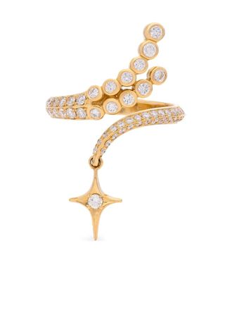 Sybarite 18K yellow gold Falling Stars diamond ring - women - 18kt Yellow Gold/Diamond - 57