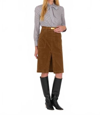 Secular Bristol Shirt In Blue/brown Stripe