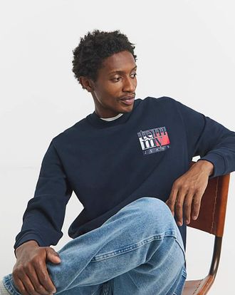 Tommy Jeans Crew Sweatshirt - Navy