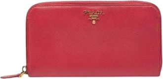 Prada Pre-owned Wallets, female, Red, Size: ONE SIZE Pre-owned Vintage Wallet