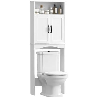 OEM Mueble De Ba&ntilde;o Con Puertas De Cierre Suave Y Dise&ntilde;o De Estante Abierto, Color Blanco