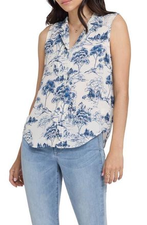 NYDJ Gabrielle Sleeveless Shirt in Le Parc De Treville at Nordstrom, Size Xx-Small