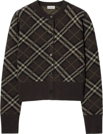 Burberry Geruit vest - Bruin