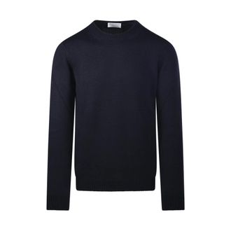 Roberto Collina Round Neck Jumper - male - Roberto Collina - Round-neck Knitwear - Blue - XL - Knitwear