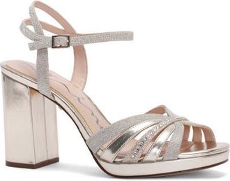 Nina Shantay Ankle Strap Platform Sandal in Platino at Nordstrom, Size 9.5