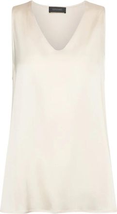 Elena Miro Top in raso - Dames - Blouses - Beige - 3XL - Satijn - Overhemden