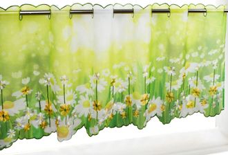 Delindo Lifestyle Scheibengardine »Margeriten« Stangendurchzug 1 Stk. tlg. zwei Grössen