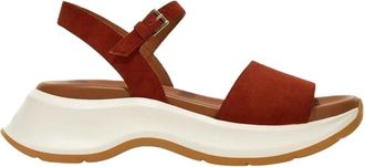 Hogan H585 Platte Sandalen - Dames - Schoenen - Bruin - Maat: 39 1/2 EU Leer