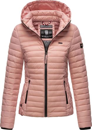 Marikoo dames gewatteerde jas Samtpfote met afneembare capuchon & ribboorden