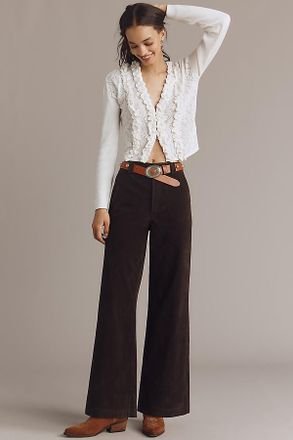 Joe's The Mia Faux-Suede Wide-Leg Ankle Pants