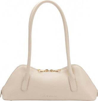 Melie Bianco Dakota Recycled Vegan Leather Shoulder Bag In Ivory