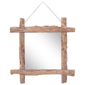 vidaXL Troncs Espejo 70x70 Cm De Madera Recuperada Masa Natural