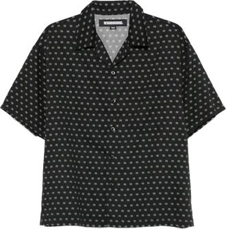 Neighborhood T-shirt con monogramma - Nero