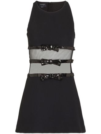 Giambattista Valli bow detailing sleeveless dress - Black