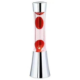Reality Reality Leuchten - Reality R50551110 Lava Lampada Tavolo, 1xgy6.35, 35 W Alogena, Cromo/nero/trasparente Chiaro, 41 Cm