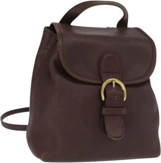 Coach Pre-owned Backpacks, female, Brown, Size: ONE SIZE Pre-owned Leather Backpack