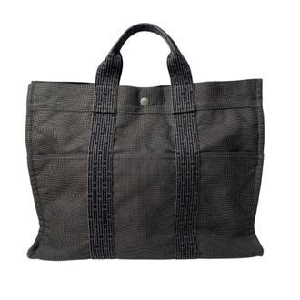 Herm&egrave;s Gray Canvas Tote Bag (Pre-Owned)