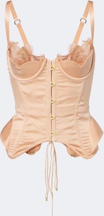 Maria Lucia Hohan Larya lace-trimmed silk-blend corset