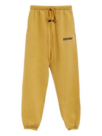 Fear of God drawstring logo-print track pants - Yellow