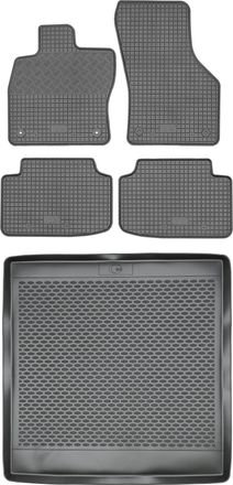OEM Juego De Alfombrillas De Goma Para Skoda Octavia Iii Kombi (2013-2020) + Alfombrilla Para El Maletero