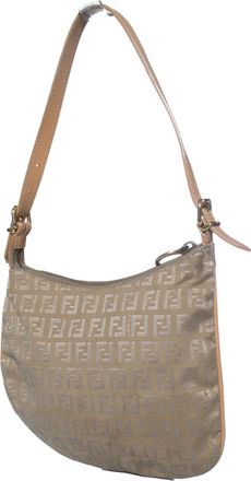 Fendi Fendi Zucchini FF Oyster schoudertas in beige