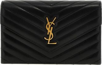 Saint Laurent Black Cassandre Crossbody Bag