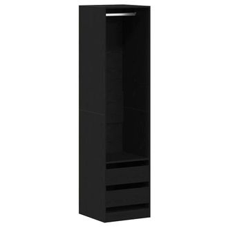 Berkfield Home Wardrobe - Black Oak, 50 x 50 x 200 cm, Made of Engineered Wood | Size: 50 x 50 x 200 cm