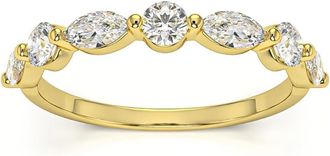 Pompeii3 1Ct Marquise & Round Diamond Wedding Ring in White, Yellow, or Rose Gold
