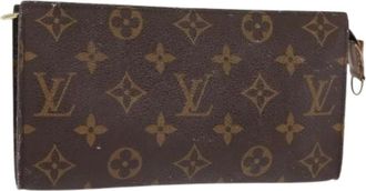 Louis Vuitton Pre-owned Clutches, female, Brown, Size: ONE SIZE Pre-owned Vintage Canvas Clutch