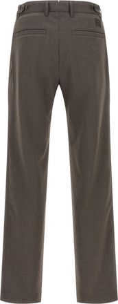 Incotex Wool-Blend Pleated Trousers - Brown