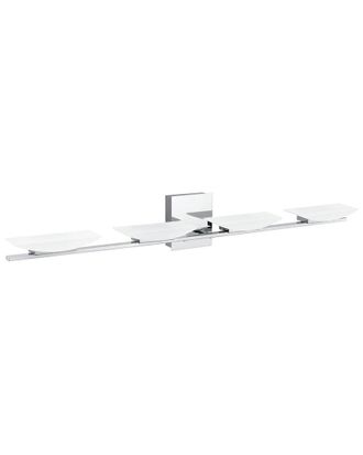 Eglo Eglo Metrass 4 Light Integrated Led Bath/Vanity Light With Chrome Finish & Satin Shade