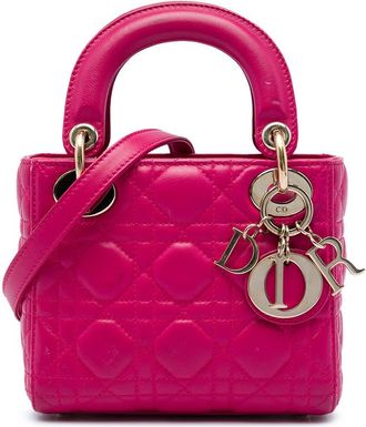 Dior Pre-owned Dior Mini Lambskin Cannage Lady Satchel Ladies 0HI8C9WBM3UI0J1U