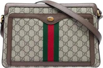 Gucci Pre-owned Ophidia Crossbody Bag - Dames - Vintage Schoudertas - Beige - ONE Size - Vintage