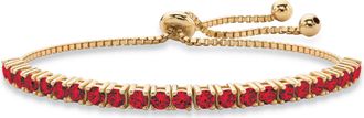 Palm Beach Jewelry Gold-Plated Birthstone Crystal Drawstring Bracelet