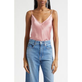 Veronica Beard Toby Silk Blend Camisole in Petal at Nordstrom, Size 14
